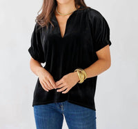 Caryn Lawn - Betsy Velvet Top