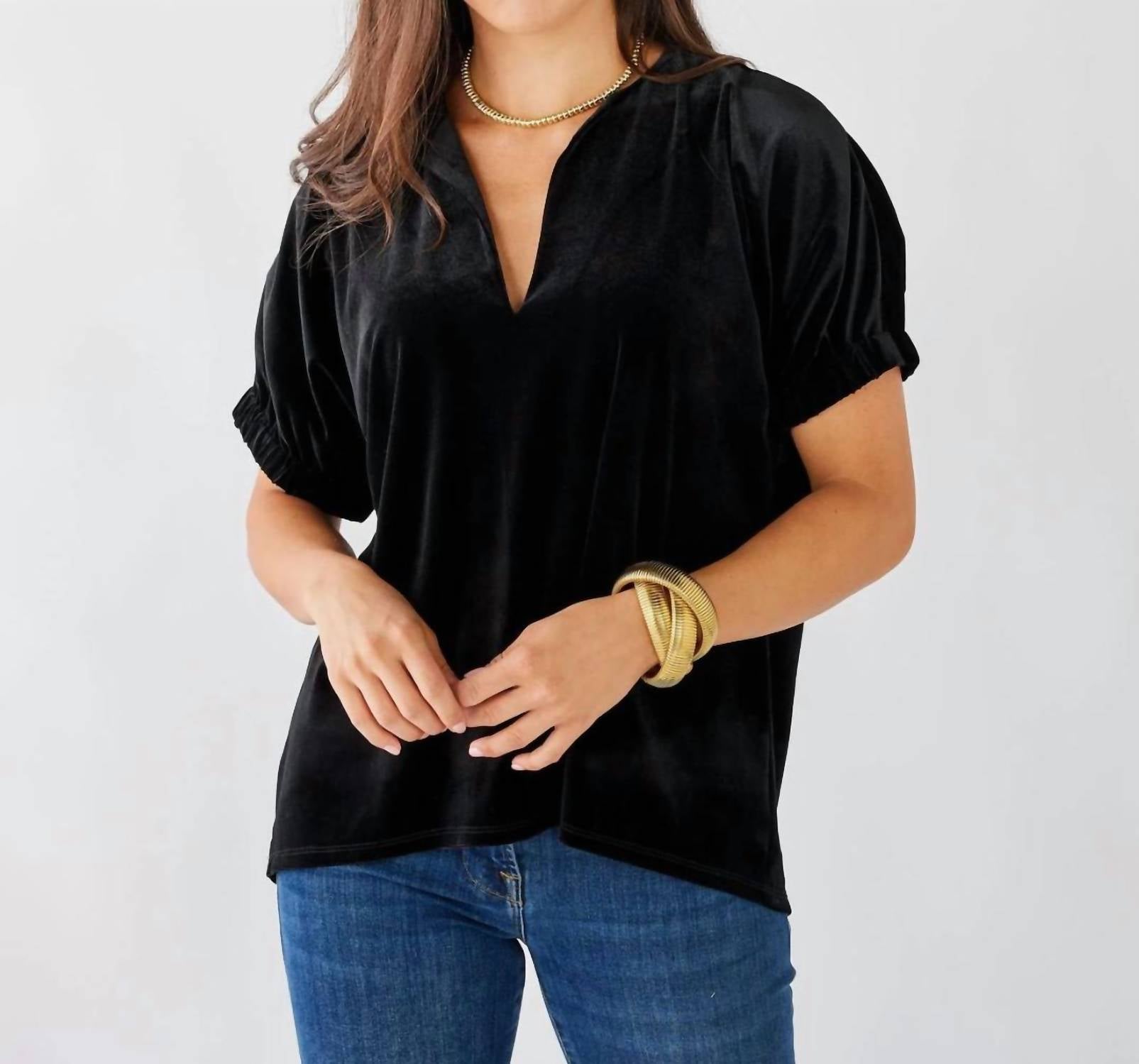 Caryn Lawn - Betsy Velvet Top
