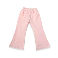 Doe A Dear - Girl's Silver Gem Flare Pants