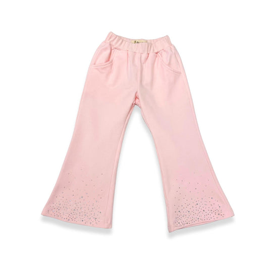 Doe A Dear - Girl's Silver Gem Flare Pants