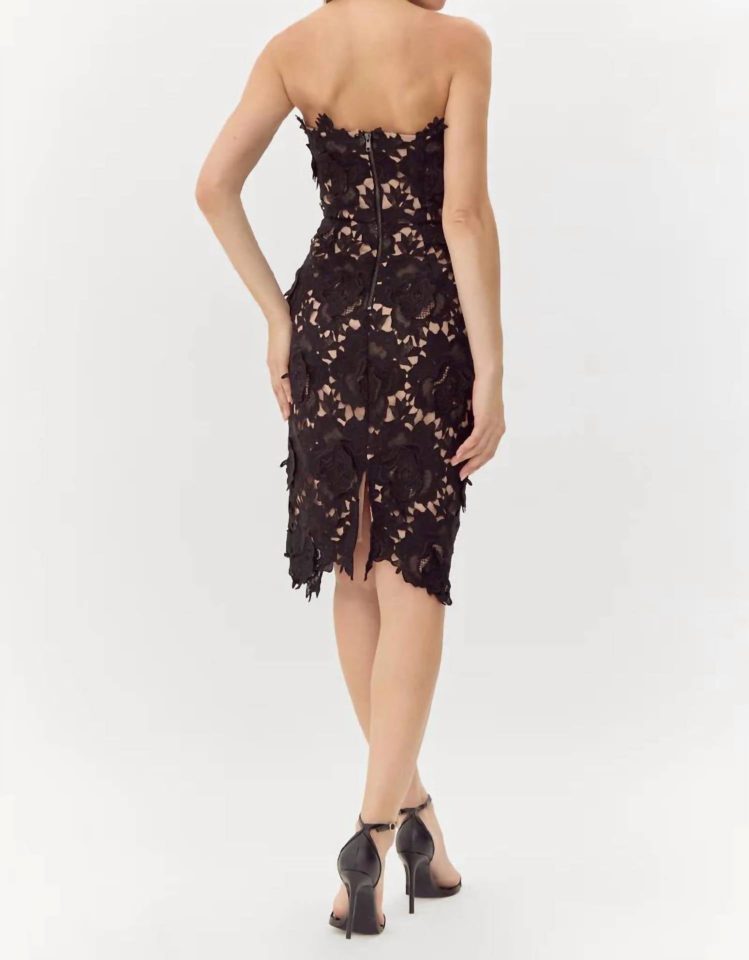 Adelyn Rae - Jade Woven Lace Tube Mini Dress