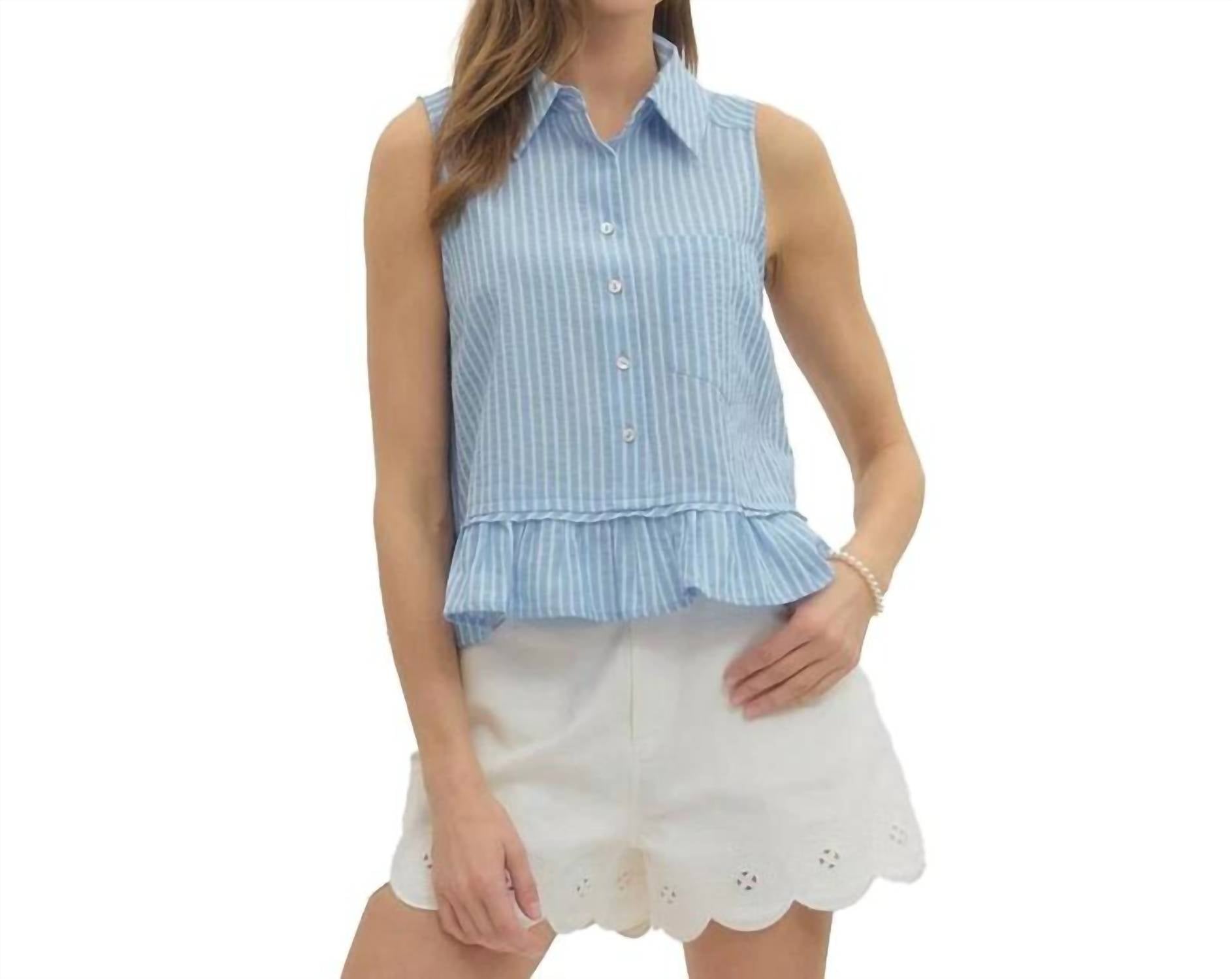 Entro - Yacht Club Ruffle Tank Top