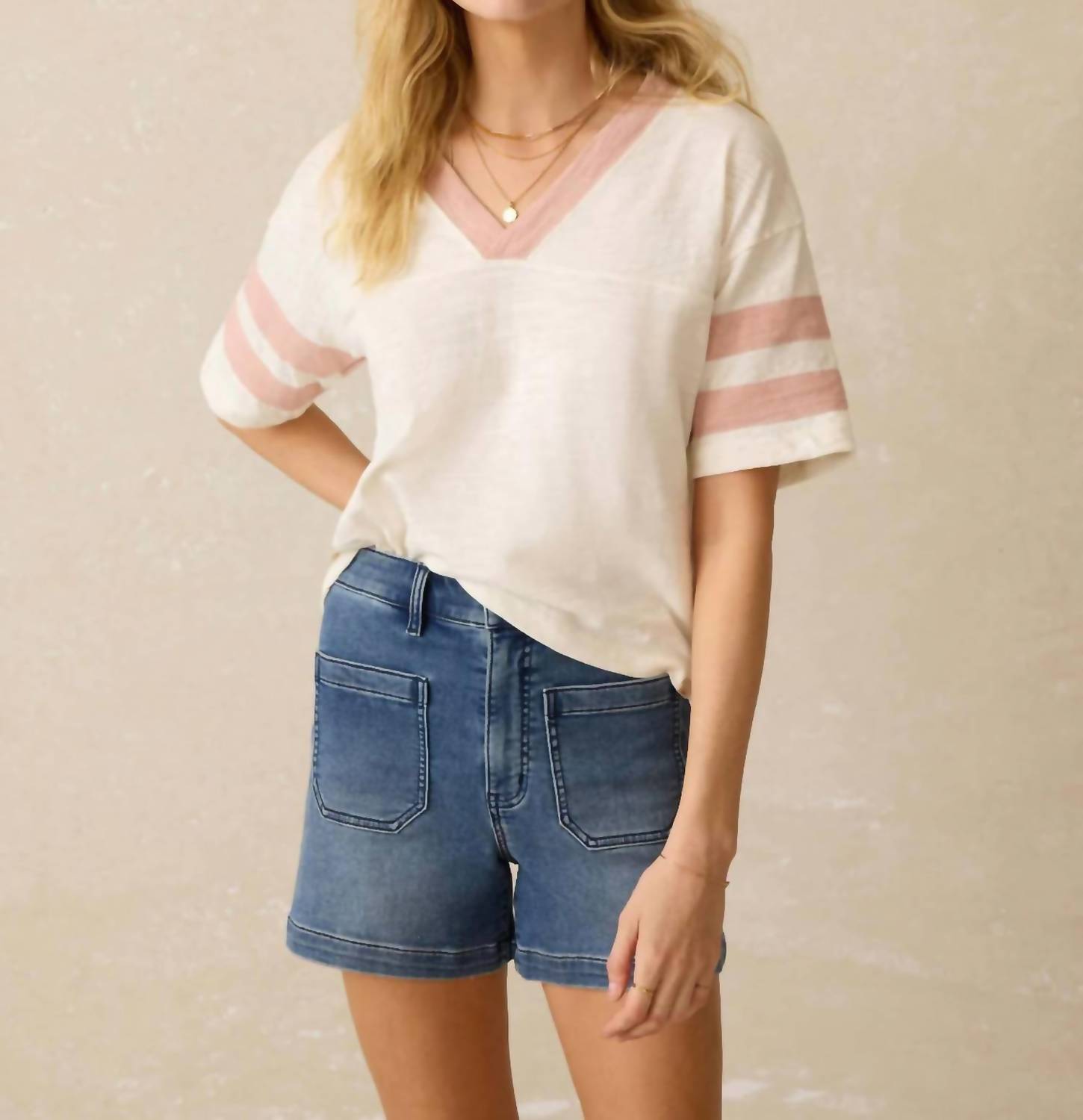 Faherty - Sunwashed Slub Varsity Tee