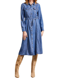 Tribal - Button Front Tencel Midi Dress