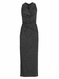 Norma Kamali - Neeta Tie Front Side Slit Gown