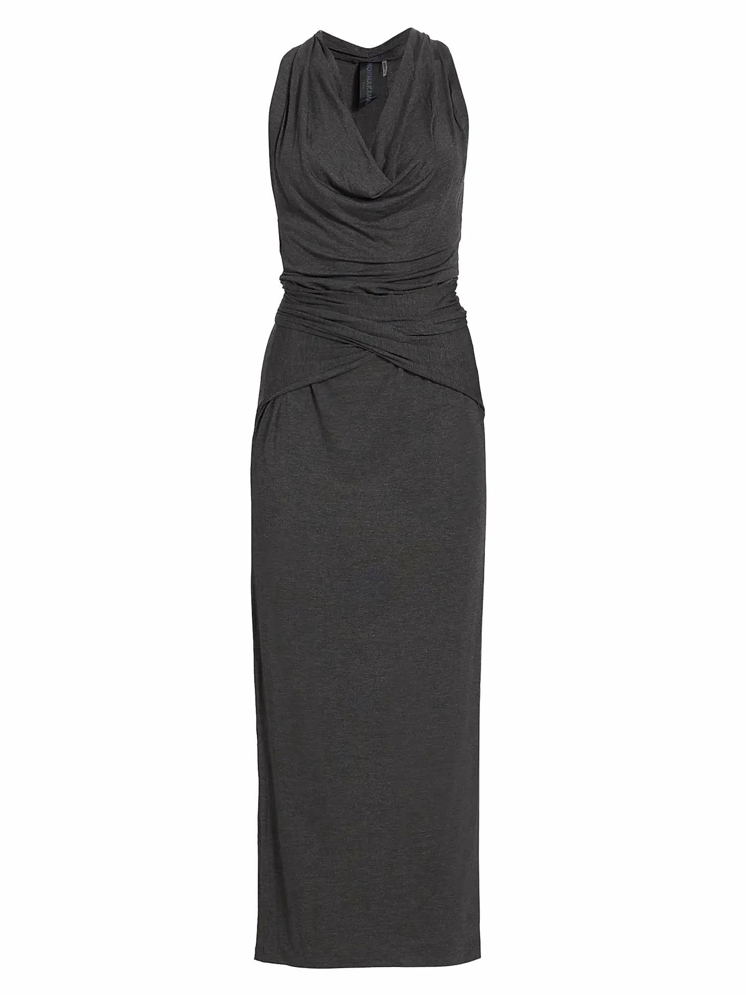 Norma Kamali - Neeta Tie Front Side Slit Gown