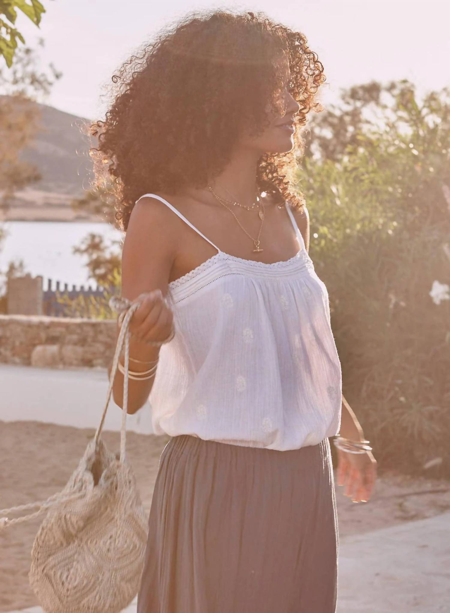 M.A.B.E. - Women's Sana Crochet Pouch Boho Bag