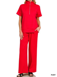 Zenana - Scuba Wide Leg Pants