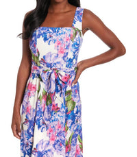 London Times - Carmella Floral Linen Dress