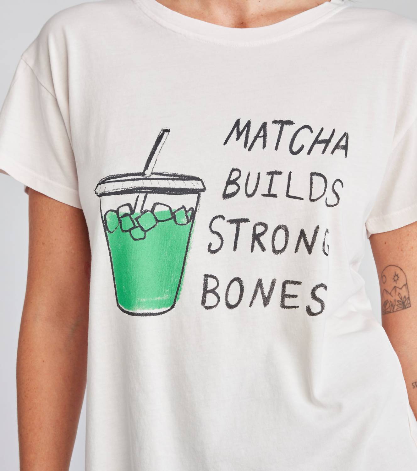 Self Contrast - Cherie Matcha Strong Bones T-shirt