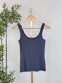 Z Supply Renae Rib Tank Top in indigo 1 - women's tank top - detail view