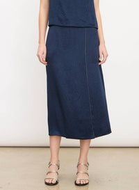 Vince - Beaded Boarder Front Slit Skirt