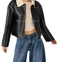 Steve Madden - Tilia Long Sleeves Cropped Coat