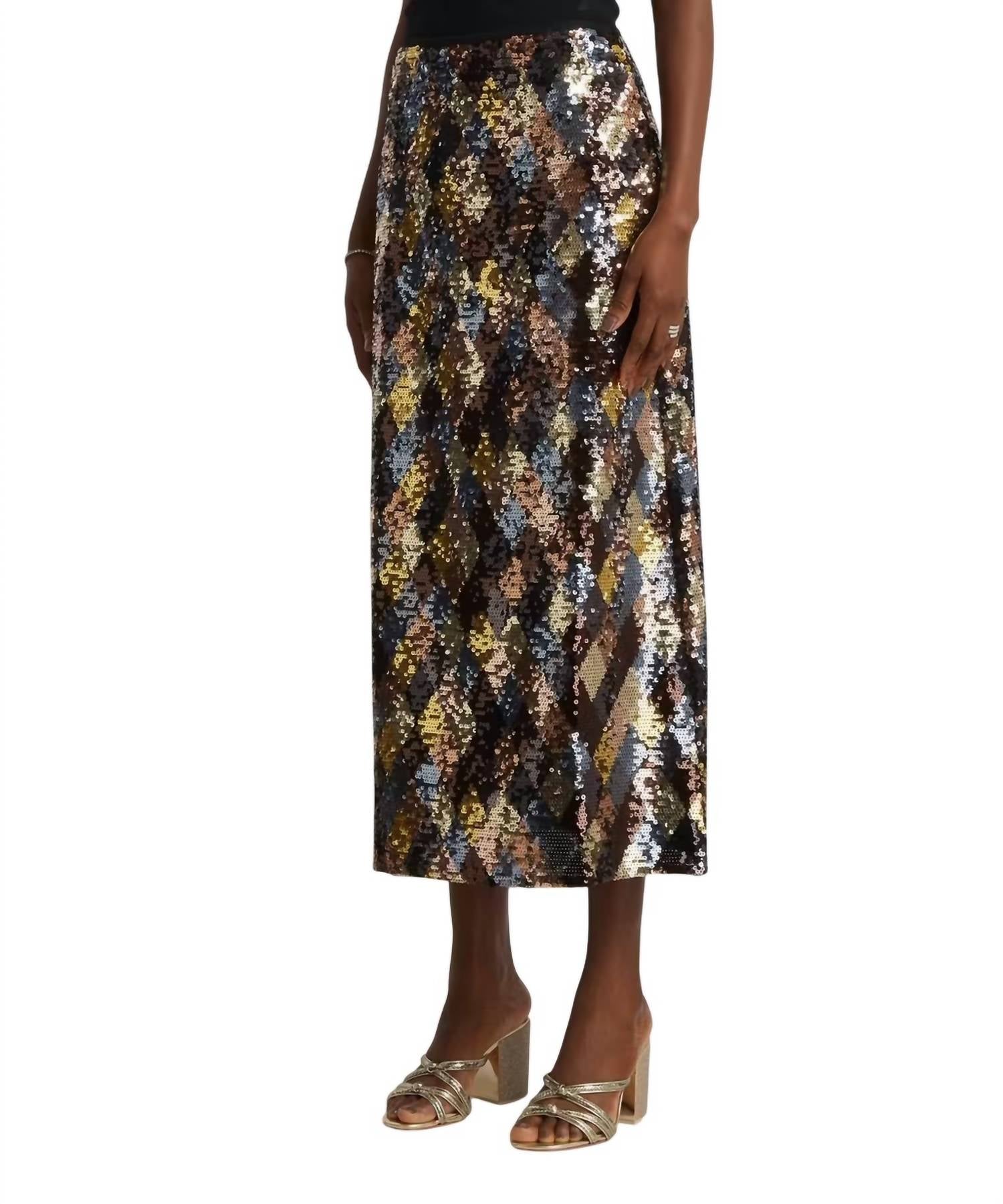 Rixo - Kelly Harlequin Sequin Skirt