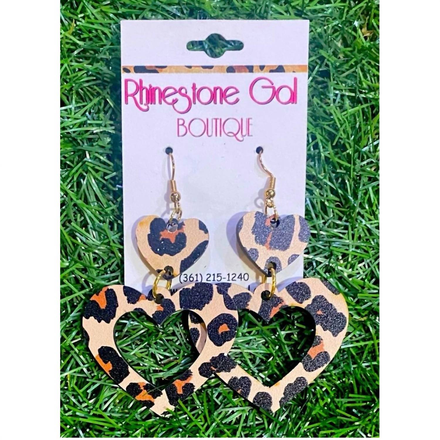 Southern Attitude - Women's Double Heart Wooden Earrings