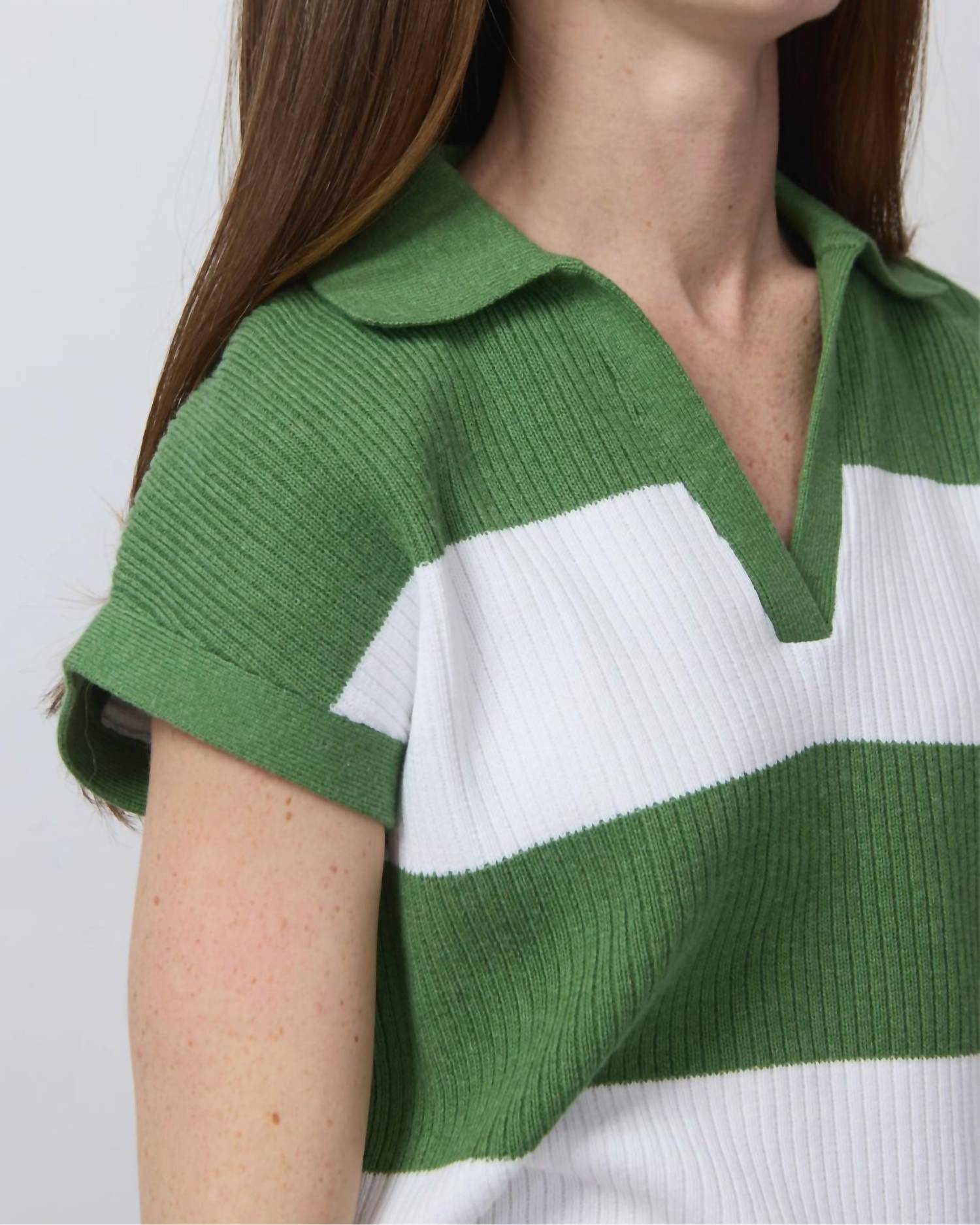 Kinross - Rib Split Neck Polo Sweater