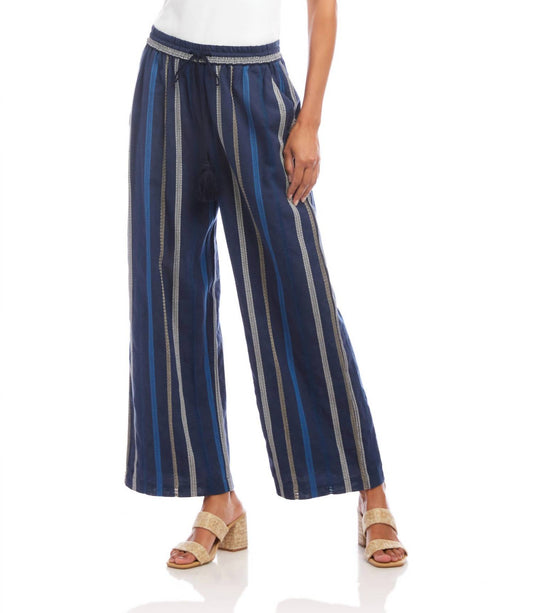 Karen Kane - Embroidered Cropped Drawstring Pants
