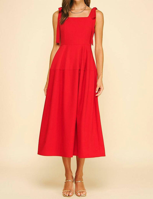 Pinch - Solene Bow Detail Midi Dress
