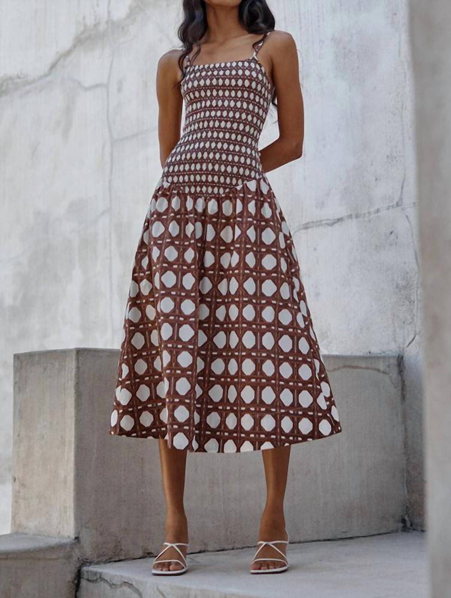 Misa Los Angeles - Rattan Tile Roxie Maxi Dress