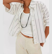 Free People - Seaside Cotton Stripe Shirt