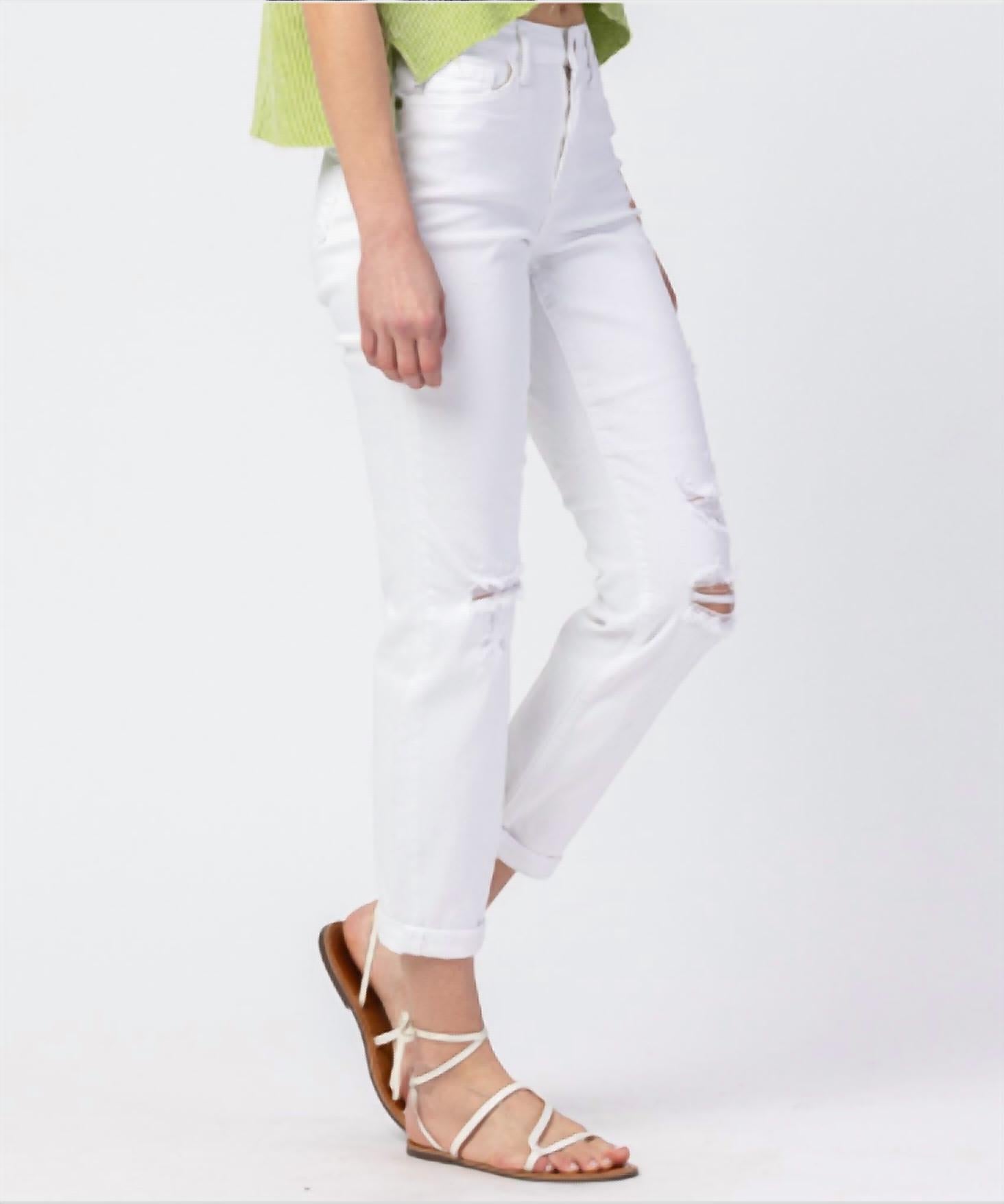 Judy Blue - Mid-rise Destroyed Boyfriend Jeans