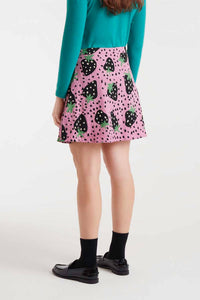 Compania Fantastica - Strawberry Polka Dot Mini Skirt