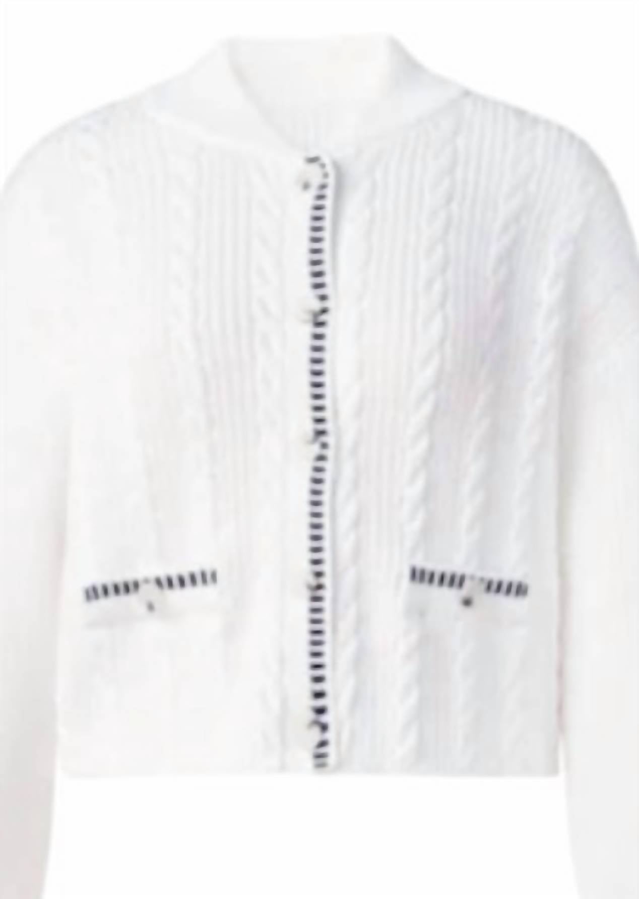 525 America - Women's Tana Cable Whip Stitch Bomber Cardigan