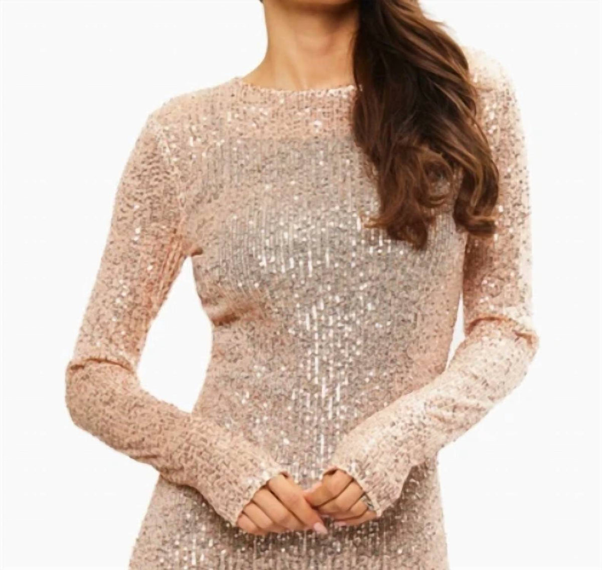 Adore - Sequin Sheer Long Sleeve Shirt