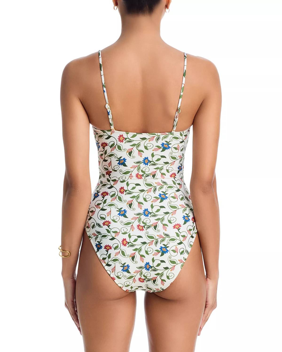 Farm Rio - Flora Tile Bandeau One Piece Swimsuit