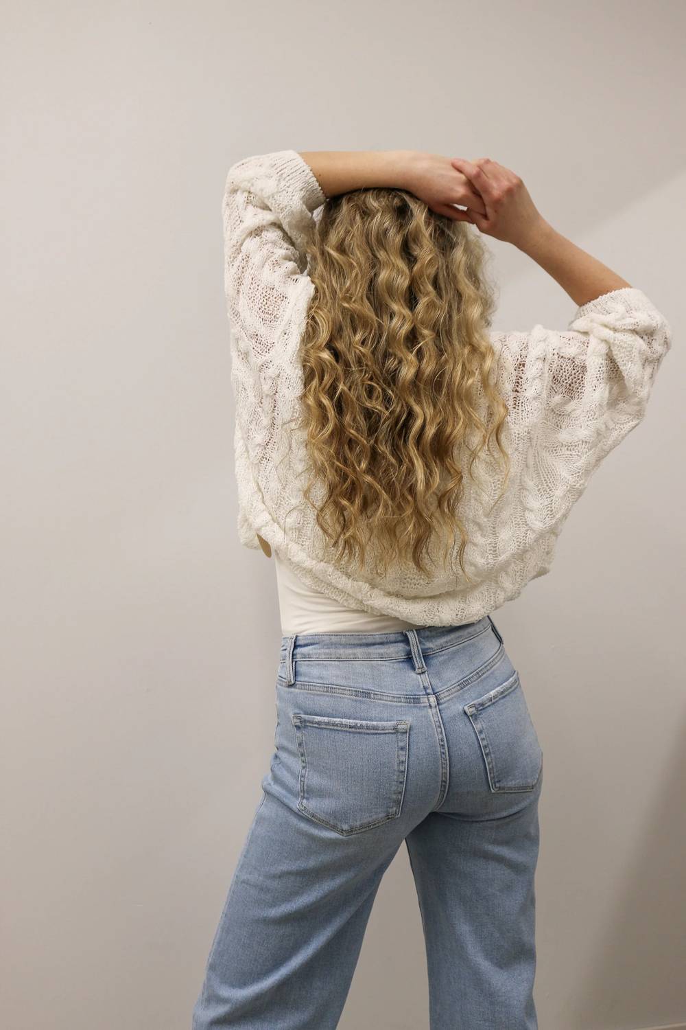 Vervet By Flying Monkey - Judy Wide Leg Comfort Stretch Raw Hem Jeans