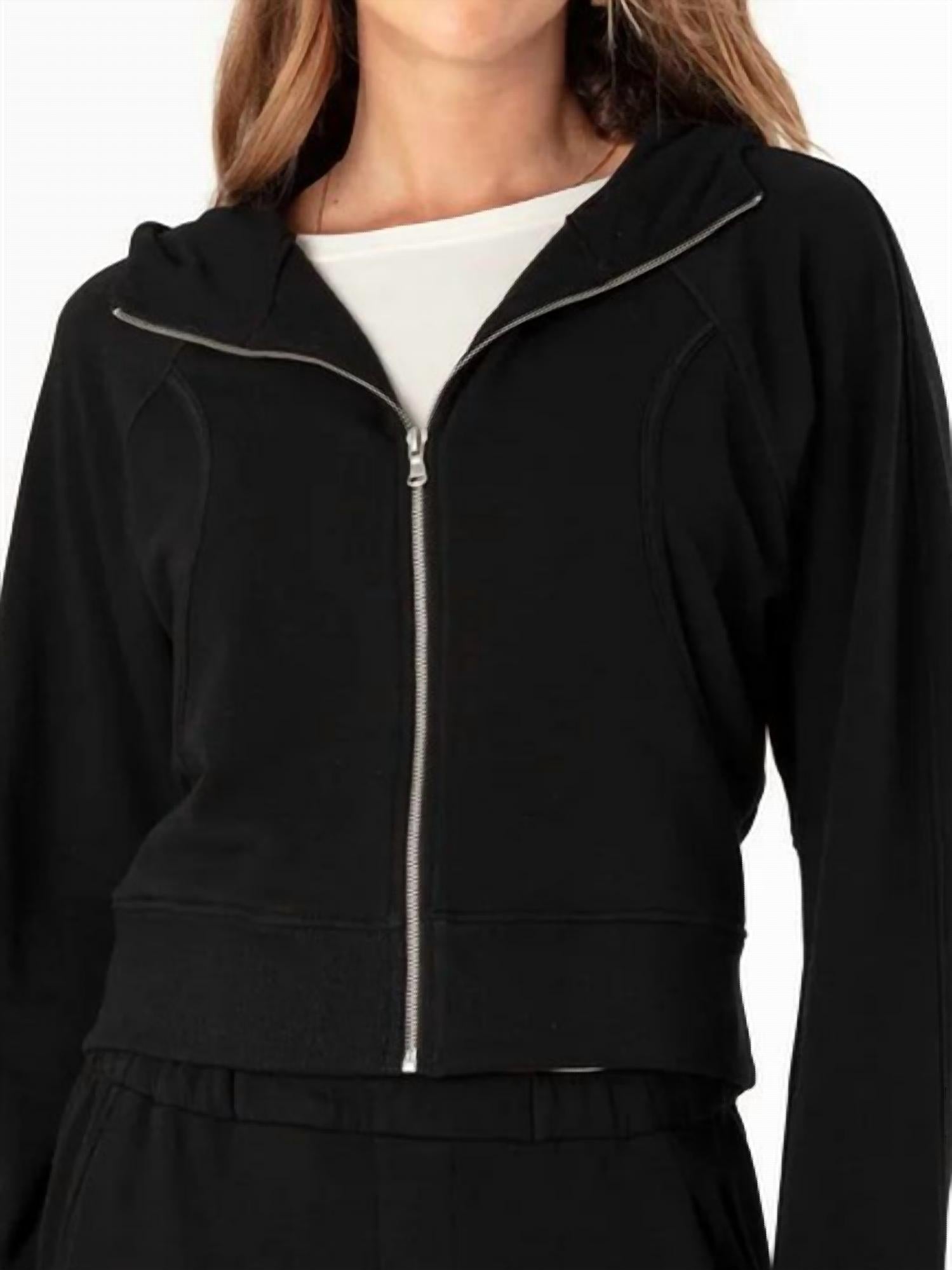 Mila Los Angeles - Long Sleeves Zip Up Hoodie