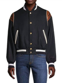 Bally - Wool-blend Snakeskin-embossed Bomber Jacket