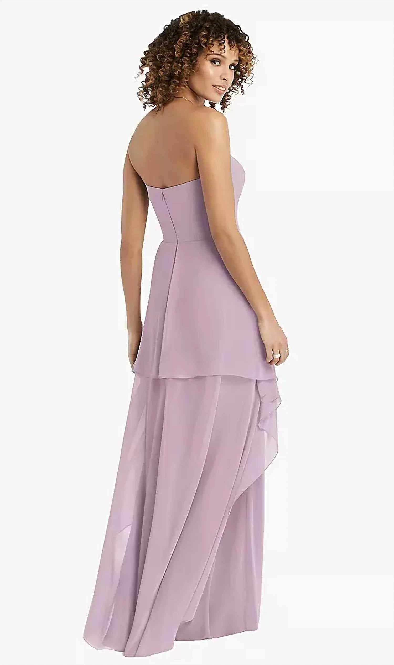 Dessy - Lux Strapless Chiffon Dress