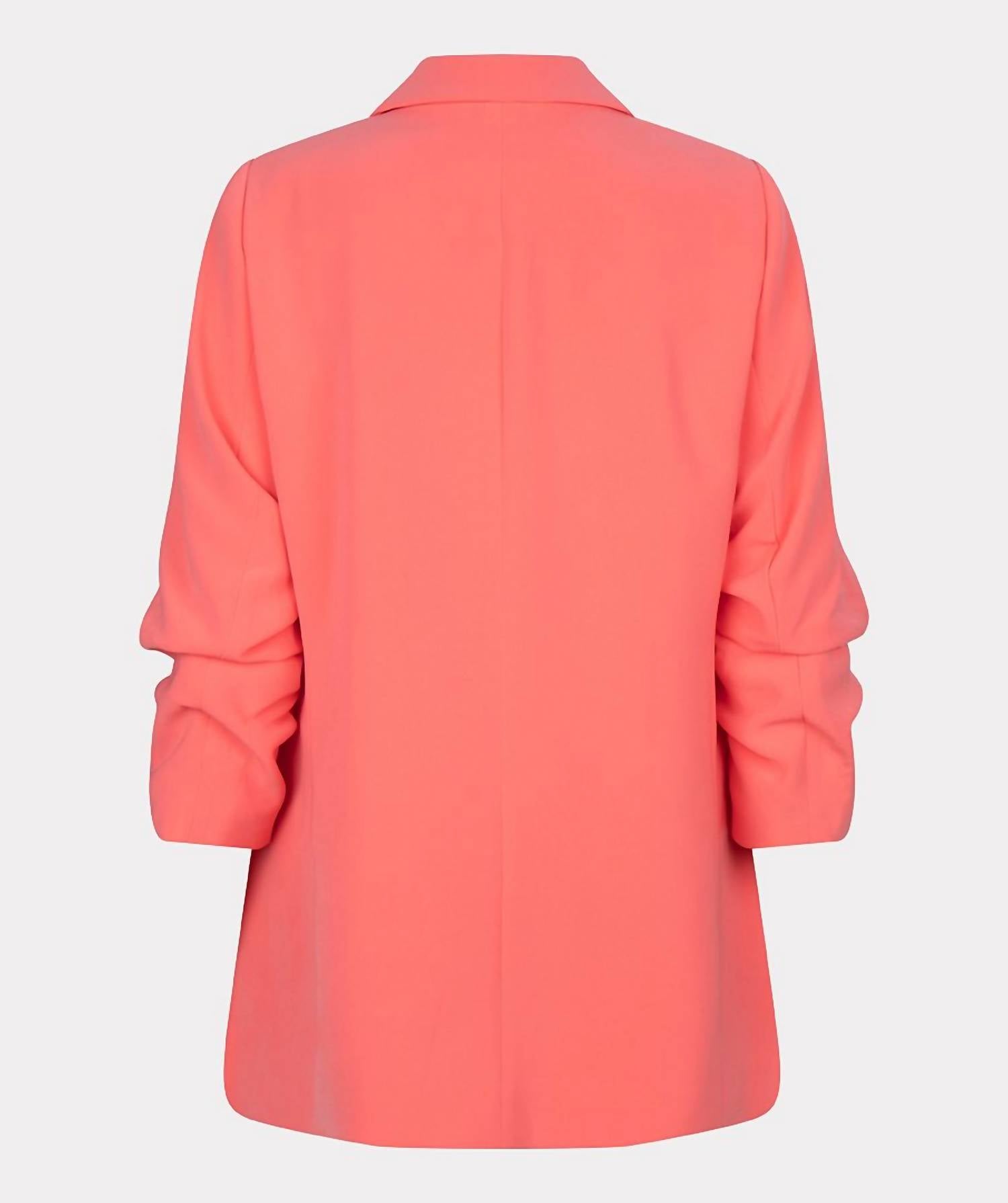 ESQUALO Brigitt City Three Quarter Sleeve Blazer in strawberry - women's jacket - view 6