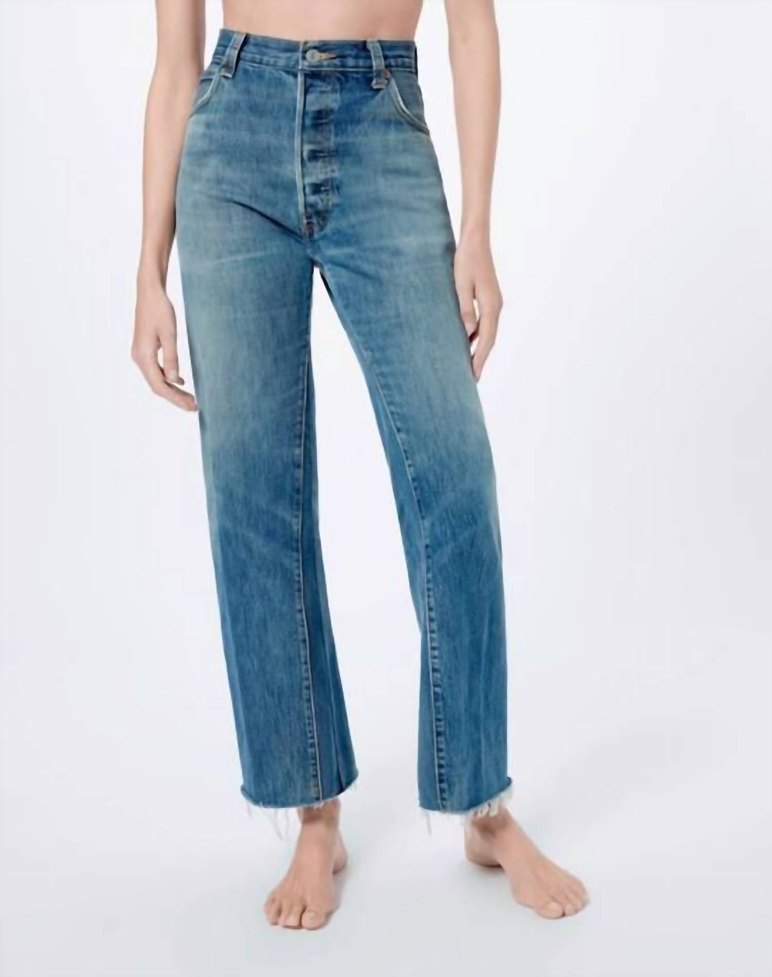 Re/Done - High Rise Wide Leg Crop Jeans