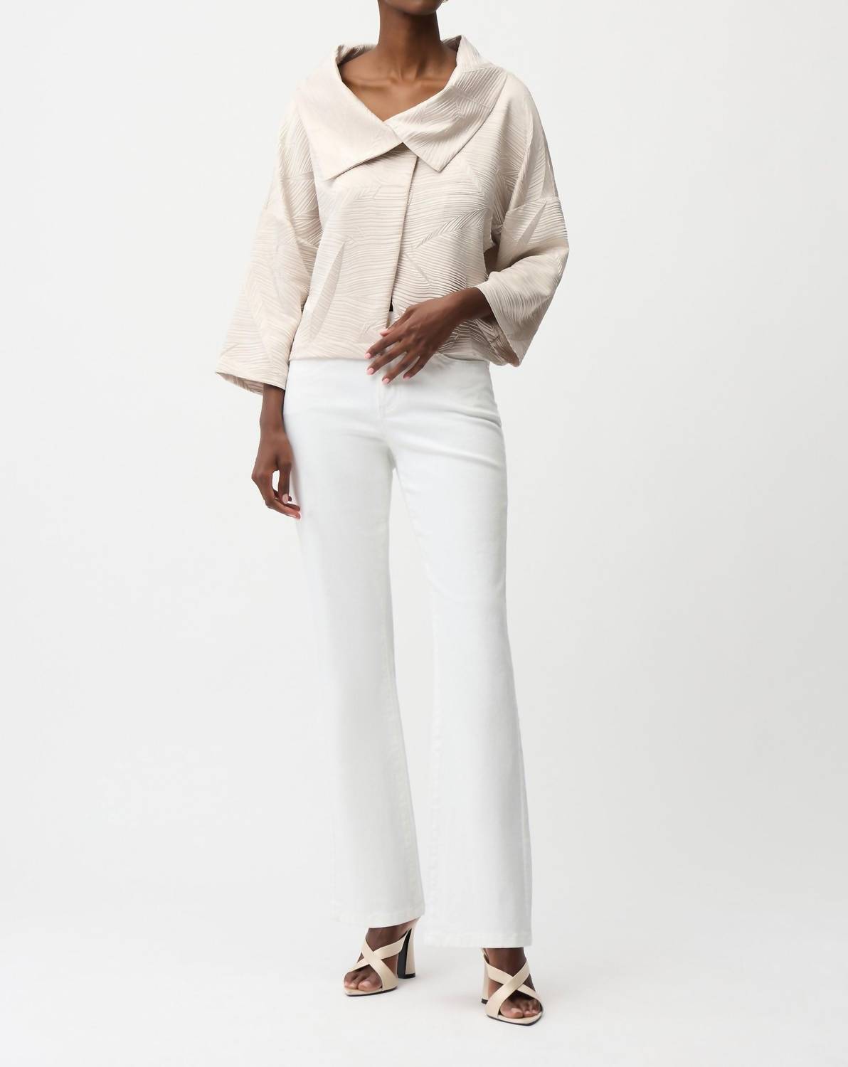 Joseph Ribkoff - Pleated Satin Boxy Jacket
