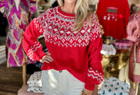 Vine & Love - Fair Isle Glitter Sweater
