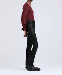 Derek Lam 10 Crosby Kyle High Rise Skinny Legging in coated black - women's jeans - detail view