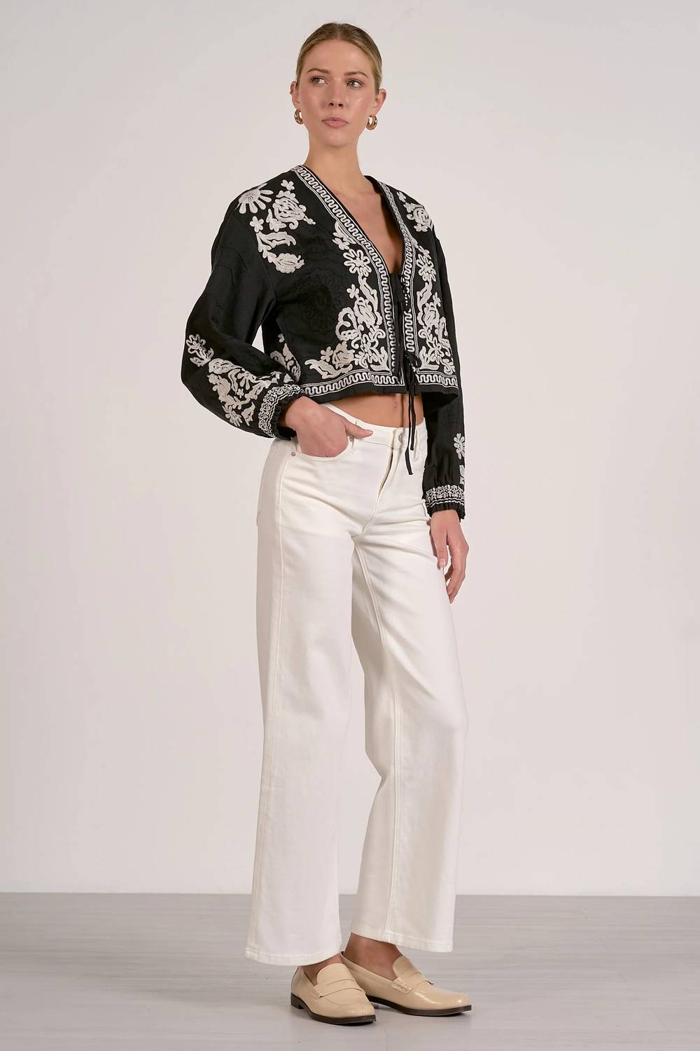 Elan - Tie Front Boho Jacket