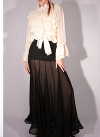 Beulahstyle - Sheer Ruffle Blouse