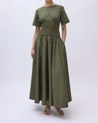 SIMKHAI Wrenna Midi Dress in fern 1 - women's dress