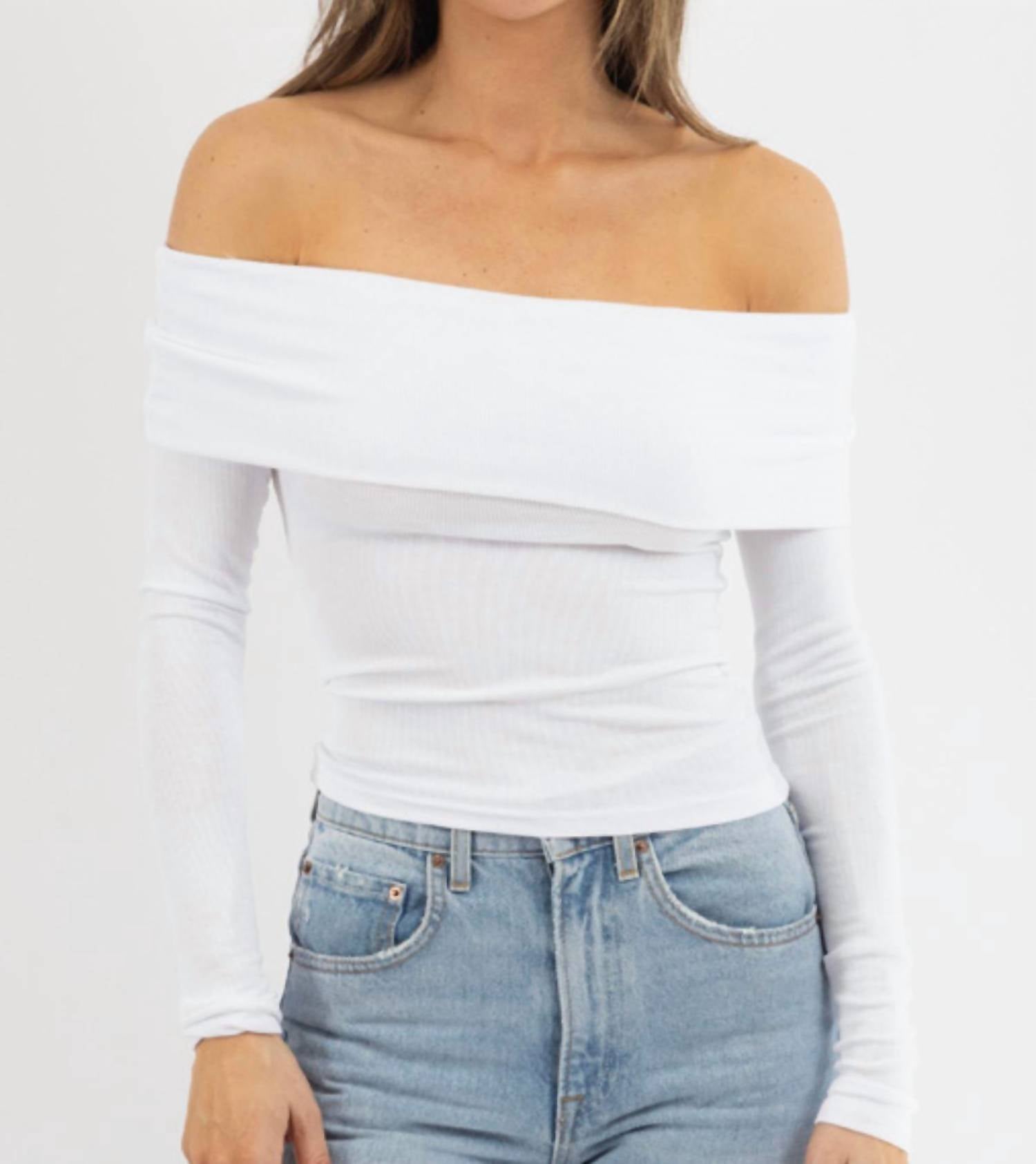 Olivaceous - CASSIE OFF SHOULDER TOP