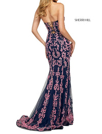 Sherri Hill - Lace Up Back Beaded Gown