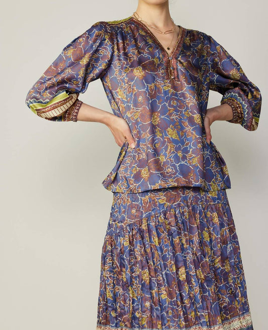 Current Air - Border Print Paisley Top