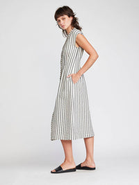 Self Contrast - Jamila Button Front Midi Dress