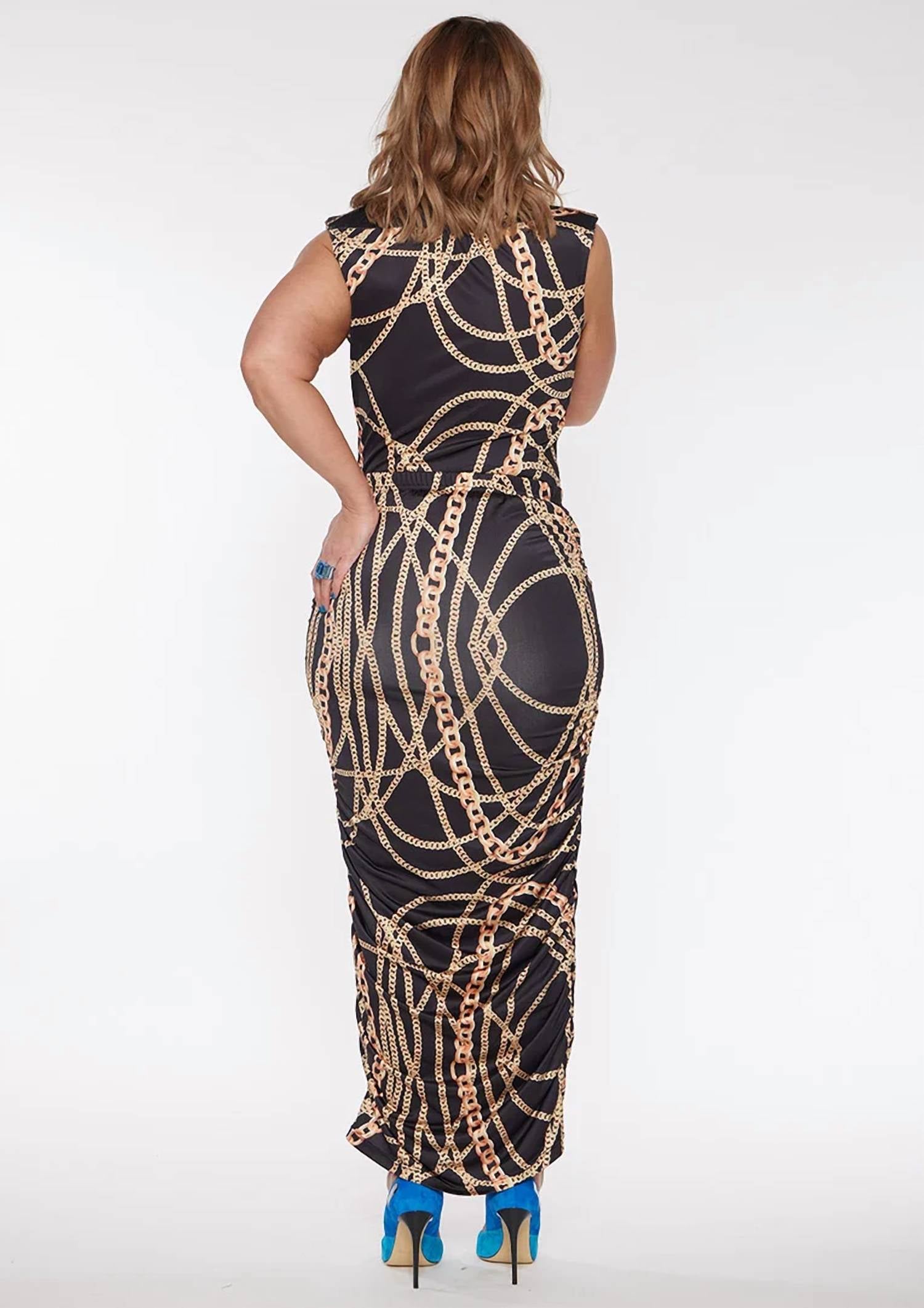 Circular Path - Ruched Maxi Skirt