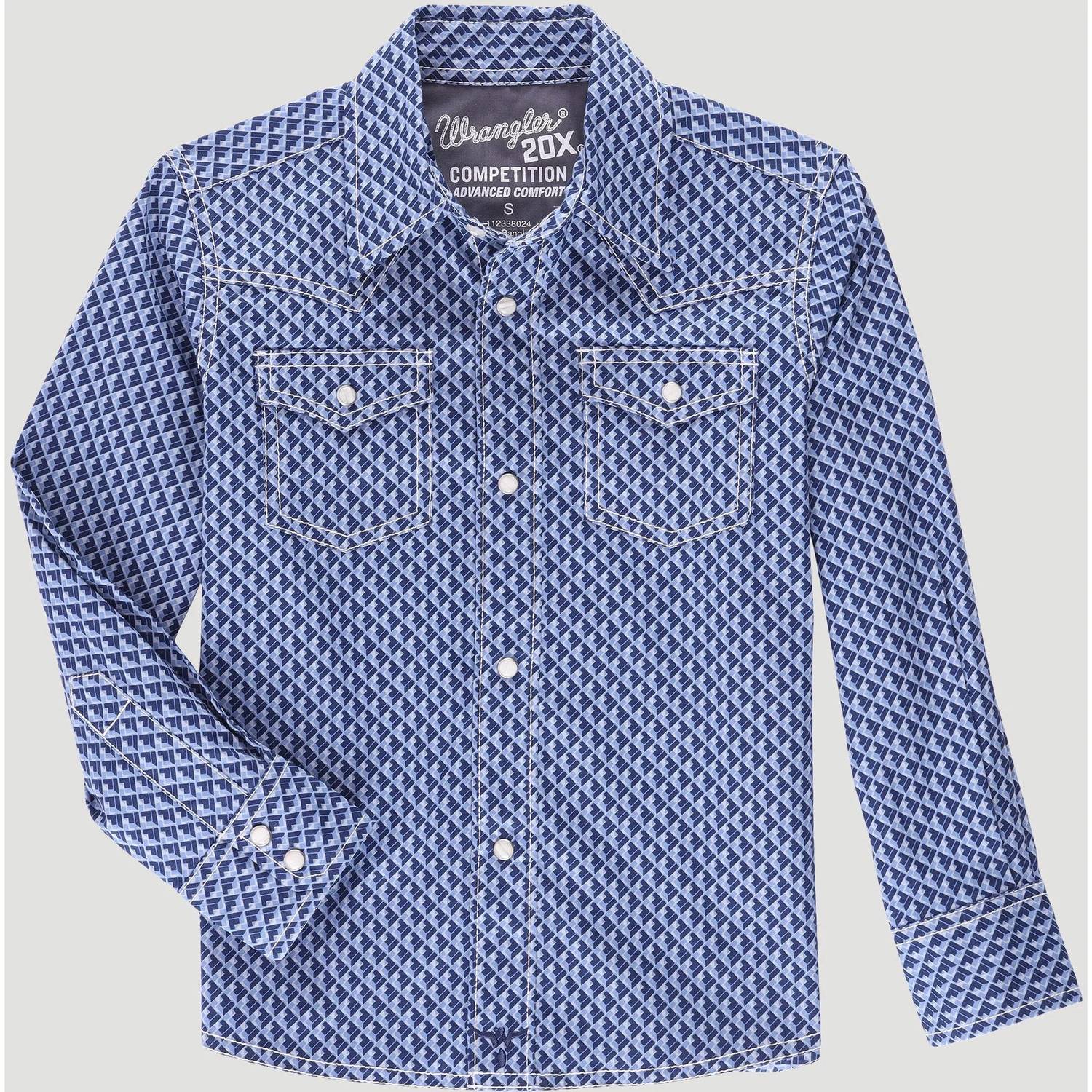 Wrangler - Boy's Long Sleeve Cotton Blend Shirt