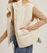 Bluivy - Corduroy Quilted Puffer Vest