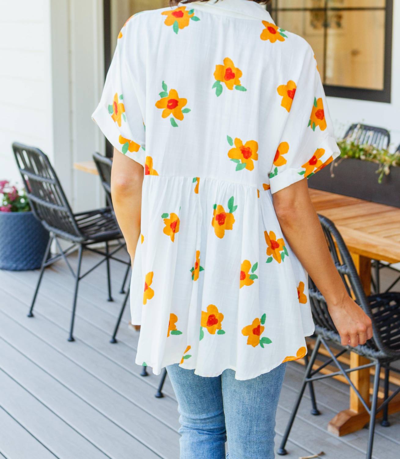 Jodifl - Blissed Out Button Up Babydoll Tunic