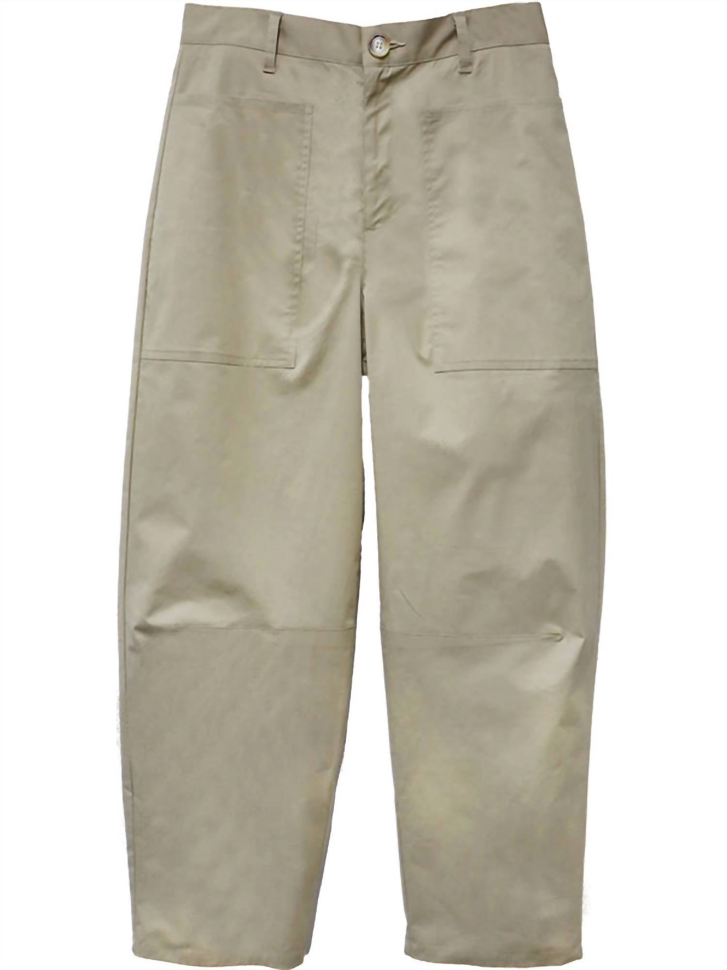 Fifteen Twenty Sondra Barrel Leg Pants in stone - women's pants - alternate view